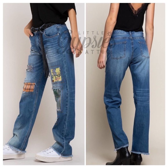 POL Patched Out Denim Boyfriend Jeans - Picture 4 of 12